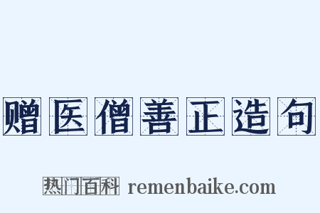 赠医僧善正造句是什么意思的图片